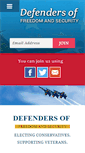 Mobile Screenshot of defendersoffreedomandsecurity.com