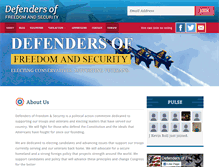 Tablet Screenshot of defendersoffreedomandsecurity.com